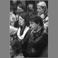 Martine Aurousseau, Prenom Nom, Michèle Grange, Sorj Chalandon, Béatrice Vallaeys, 23 février 1981, réunion dernier numéro ( © Photo Christian Poulin - 0008)