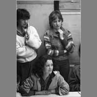 Martine Gilson, Hélène Delebecque, Zina Rouabah, 23 février 1981, réunion dernier numéro ( © Photo Christian Poulin - 0459)
