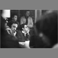 Rémy Kolpa-Kopoul, Cedric Philibert, Serge July, Michel Raichman, 23 février 1981, réunion dernier numéro ( © Photo Christian Poulin - 0614)